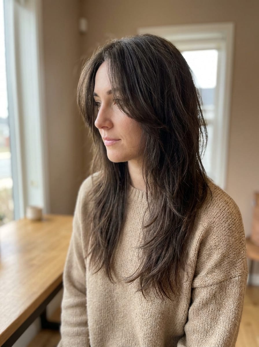 Choppy Layers für lange Haare - Stufenschnitt lange Haare
